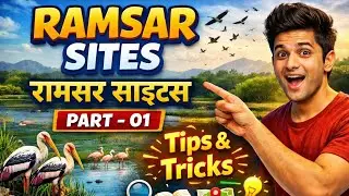 Ramsar sites in India with tricks | Bharat ke ramsar sites with tricks |