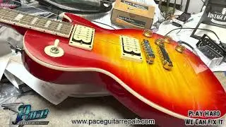 Epiphone Les Paul Tribute gets converted into an Ace Frehley Tribute