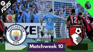 Premier League Matchweek 10: Man City vs Bournemouth | Match Highlights | FC25 Career Mode Part 71