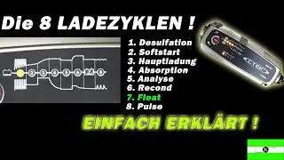 CTEK LADEZYKLEN | ERKL&Auml;RUNG | MXS 5.0 & 10 | Die 8 Ladezyklen einfach erkl&auml;rt!