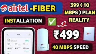 Airtel Xstream fiber Cheapest Plan Installation | 40 Mbps speed + OTT | FREE ROUTER | New Connection