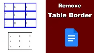 How to Remove Table Borders in Google Docs