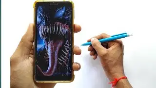 Venom drawing,  Step by step,  Outline Tutorial