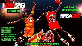 NBA 2K26 ANDROID THE GOAT MICHAEL JORDAN VS AFRO BLACK MAMBA KOBE BRYANT GAMEPLAY V98 UPDATED 