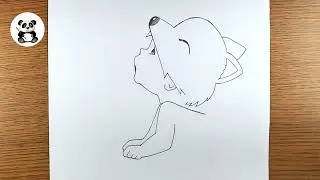Cute baby with fox mask pencildrawing | cute drawings@TaposhiartsAcademy
