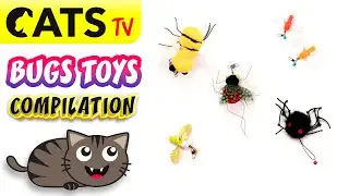 CAT TV 📺 Best toys compilation 🐝😻 Best game for cats 🔊 3D Sound