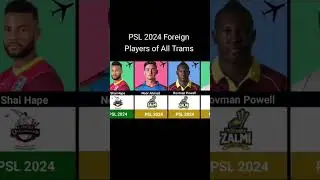 #Foreign players of different teams in PSL 9