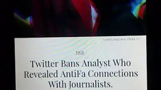 Twitter bans analyst who revealed Antifa connections with journalists. #Censorship
