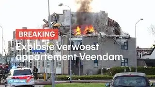 Eerste beelden na explosie Veendam - RTL NIEUWS