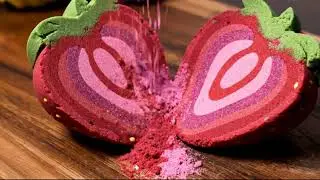 Kinetic Sand Fruit Cutting ASMR Part 2 #fruit #cuttingfruit #kineticsand #asmr #fyp #ai #glass