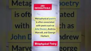 Metaphysical Poetry By ARK,    #learning #literature #literarydevices #johndonne  #poetry
