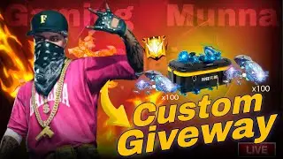 LIVE ON 🔴 FREE CUSTOM ROOM GIVEWAY (DIAMOND + WEEKLY + MONTHLY) | GAMING MUNNA BHAI 😍✅