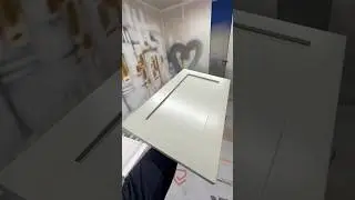 The best cabinet paint! 💪 centurion 2800 with 15% 4002 hardener. #painting #process #professional