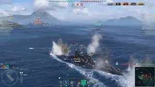 World of warships random battle gameplay with JEAN BART
