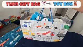 DIY Toy Storage Box 🧸 | Turn a Gift Bag into a Multipurpose Storage Box ✂️