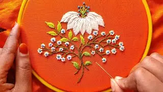 Hand Embroidery Impressive Flower
