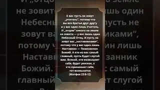 #Матфея 23:8-12 #Библия #СтихДня