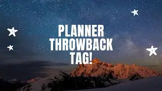 Planner Throwback Tag! | Inspired by In Kiara's Planner and Two Little Bow Babies