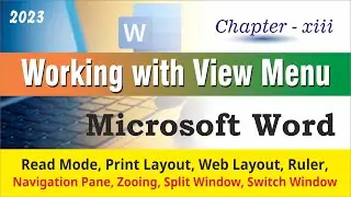 Use of View Menu in MS Word, Step by step