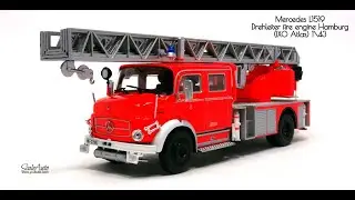 Mercedes L1519 Drehleiter fire engine Hamburg (IXO Atlas) 1\43