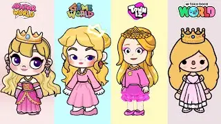 💕Disney Princess Aurora Inspired Look In 4 Gameplay #pazu #avatarworld #tocaboca #gameworld