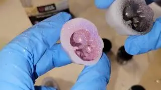 Mini holographic resin skulls / resin crafts using liquid diamonds epoxy resin