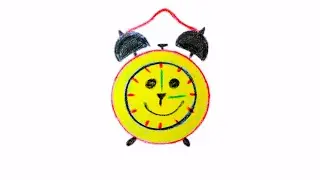 Alarm Clock Drawing Easy 🤩 oil pastels 💞 Easy Drawing