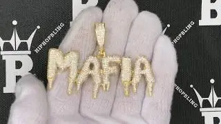 Custom Drip Bubble Name Pendant Bling Bling | Personalized Hip Hop Jewelry