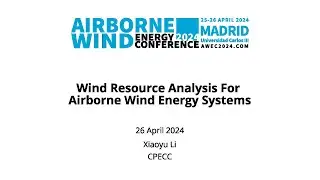 Wind Resource Analysis For Airborne Wind Energy Systems