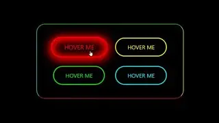 Neon Light Button Effect On Hover
