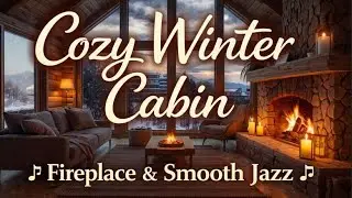 Late Night Jazz in a Cozy Winter Cabin | Music for Sleep & Relaxation | Enjoy