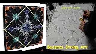 string art boceto para la obra ESPECTRO por jorge de la tierra