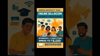 Get Your BA / BCom Degree Online | Just ₹8,500 a Year | Andhra University Vizag 🔥