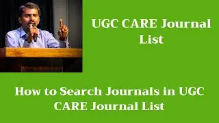 UGC CARE Journal List | PhD | Research | Phd | M Milton Joe |
