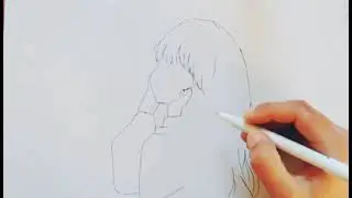 How to draw a cartoon girl #drawing #art #sketch #viral