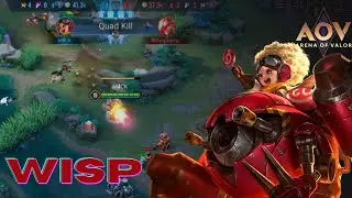 WISP Ranked Match QUAD KILL! WIN - Arena of Valor Full Game