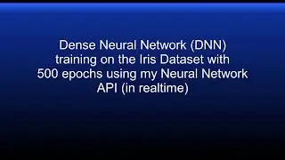 Dense Neural Network Training on the Iris Flower Dataset