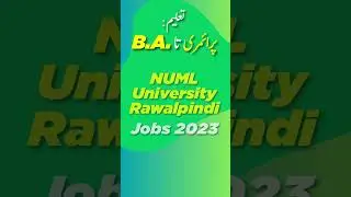 NUML University Jobs 2023 || #shorts #fypシ #foryou #viral