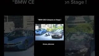 BMW CEO suddenly collapses on stage during a live event.          :#BMW #LiveMoment #BreakingNews #