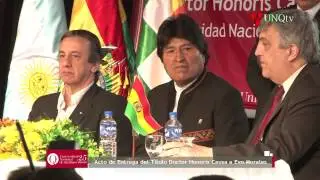 Acto de entrega del Honoris Causa a Evo Morales  - #UNQtv