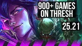 THRESH & Jinx vs PYKE & Swain (SUP) | 900+ games | NA Master | 25.21