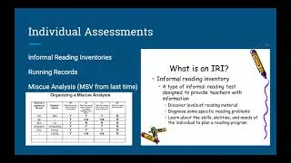 Workshop 6 - Foundations of Reading Test (FoRT)(Based on MTEL) - Assessment & Open Response Practice