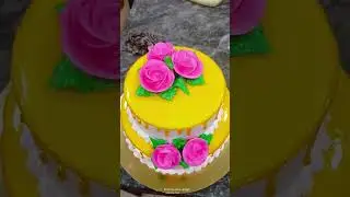 2 step cake decorating #short #