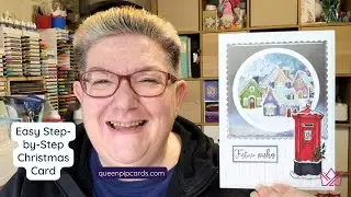 An Easy Snowy Christmas Card Scene