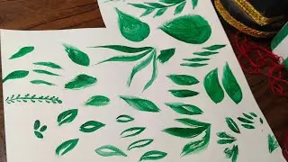 Anjali_Arts_18 is live How to paint Leaves With colours 🌿☘️🍀