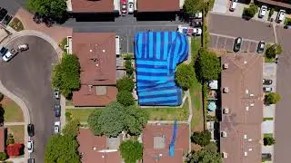 Aerial View of Termite Treatment in Progress | Aerial Inspections, LLC