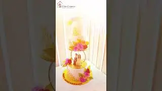 Beautiful Three Tier Gravity Defying Cake For A Couple #anniversarycake #gravity #gravitydefying