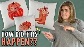 How to Sublimate a Pillow Cover |  DIY Fall Throw Pillows | Sublimation for Beginners