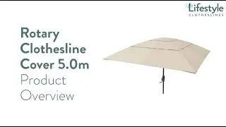 Rotary Clothesline Cover 5.0m Overview - Lifestyle Clotheslines