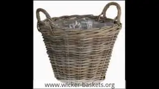 Wicker Basket with Handle
